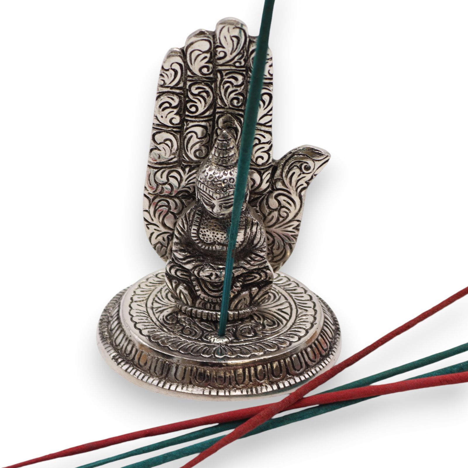 Hånd Buddha røgelsesholder (13×9 cm)