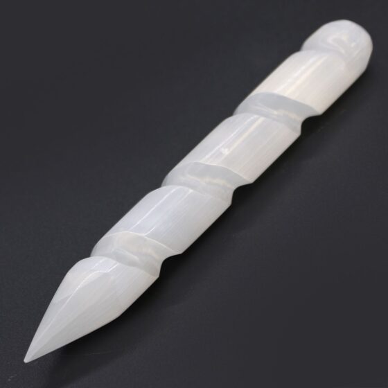 Selenit spiralstav – 16 cm (spids i den ene ende) - Billede 3