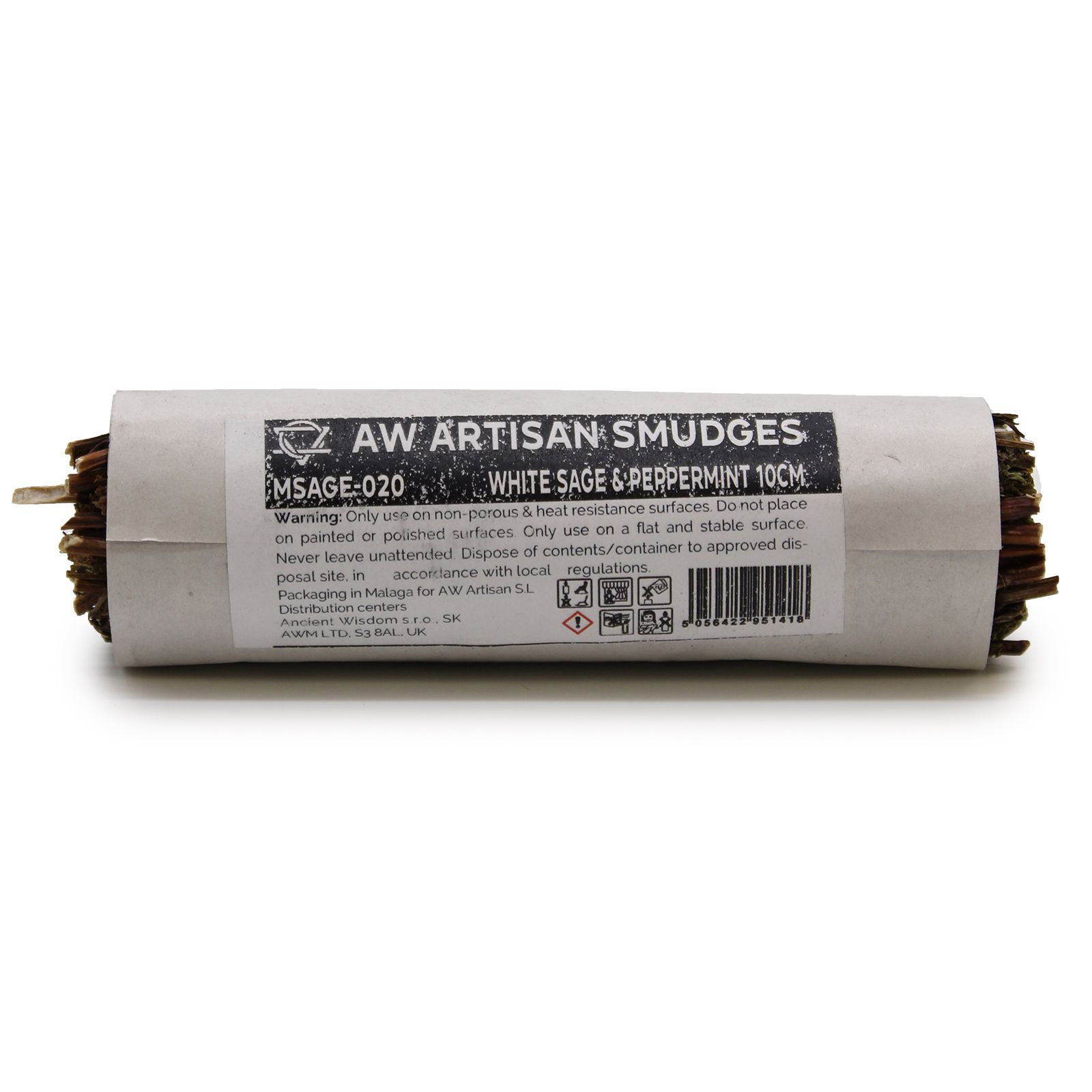 Ancient Wisdom smudge stick – White Sage & Peppermint (10 cm)