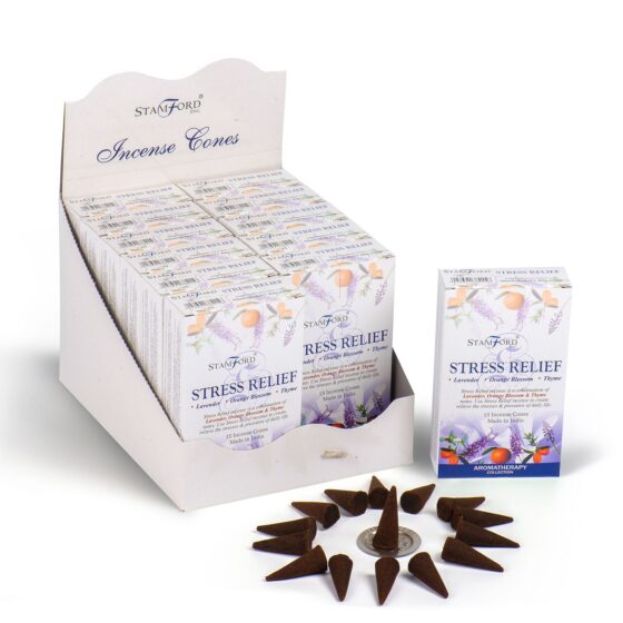Stamford Premium røgelseskegler – Stress Relief - Billede 1
