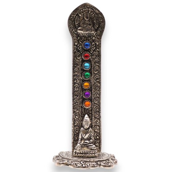 7 Chakra Tower Buddha røgelsesholder (16×6×7 cm) - Billede 1