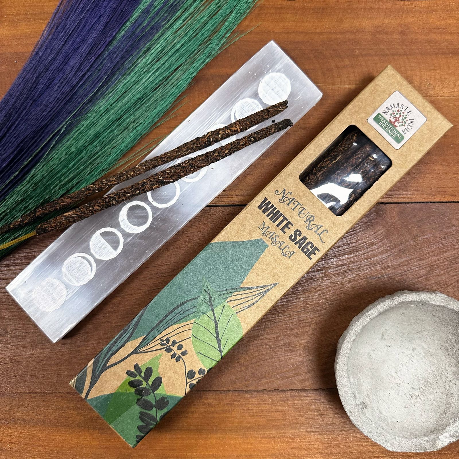 Natural Botanical Masala røgelsespinde – Hvid Salvie
