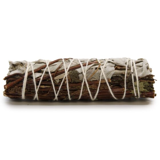 Ancient Wisdom smudge stick – White Sage & Peppermint (10 cm) - Billede 1