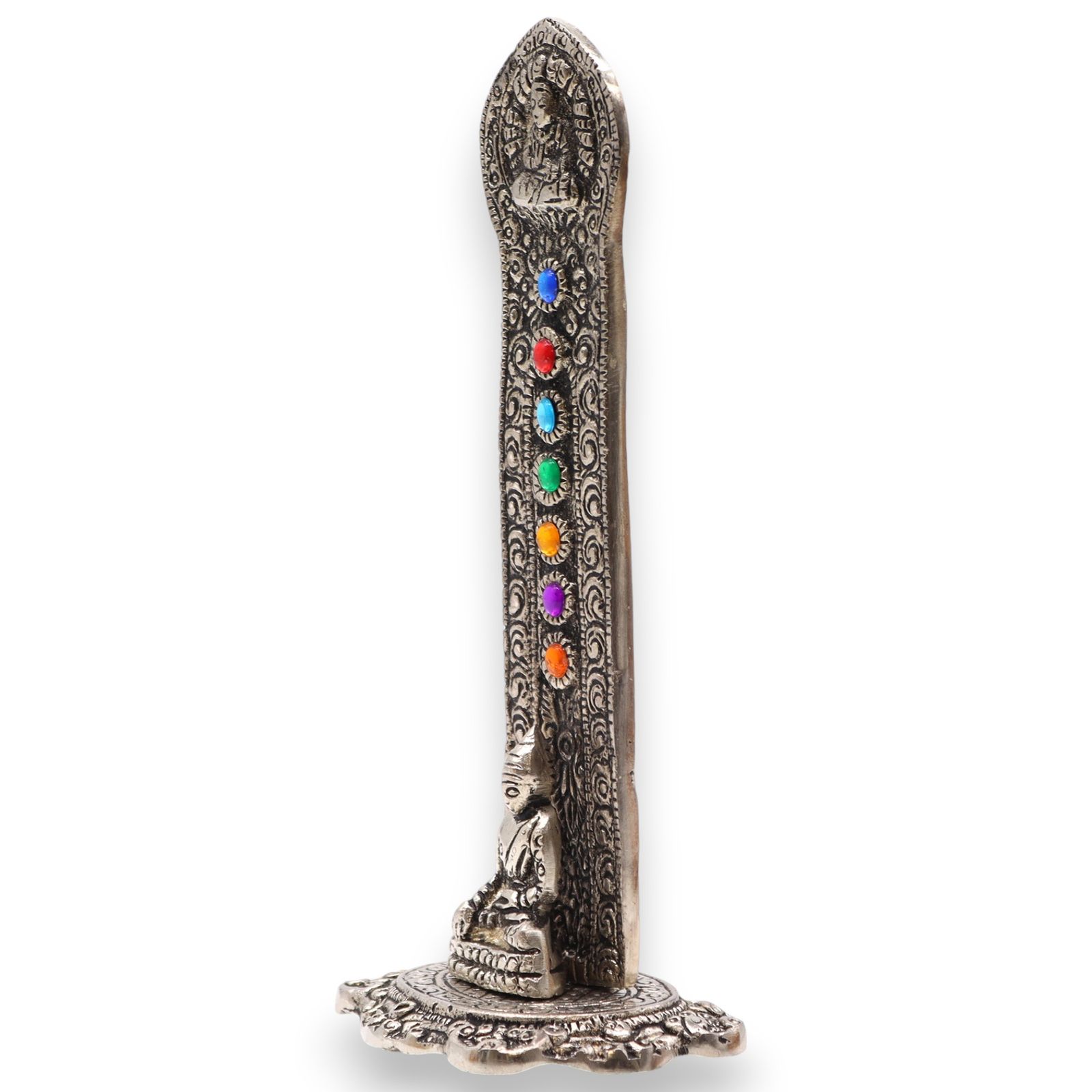 7 Chakra Tower Buddha røgelsesholder (16×6×7 cm)
