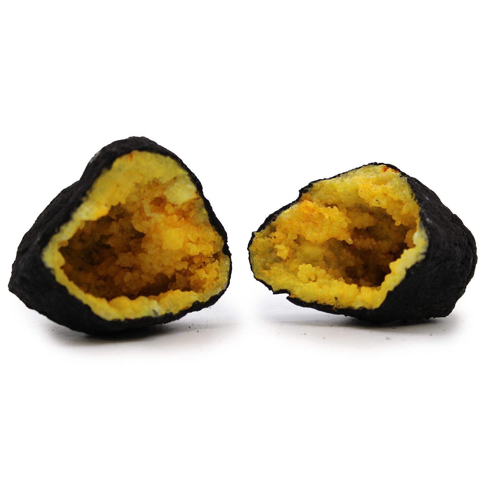 Farvede calcitgeoder – Black Rock gul