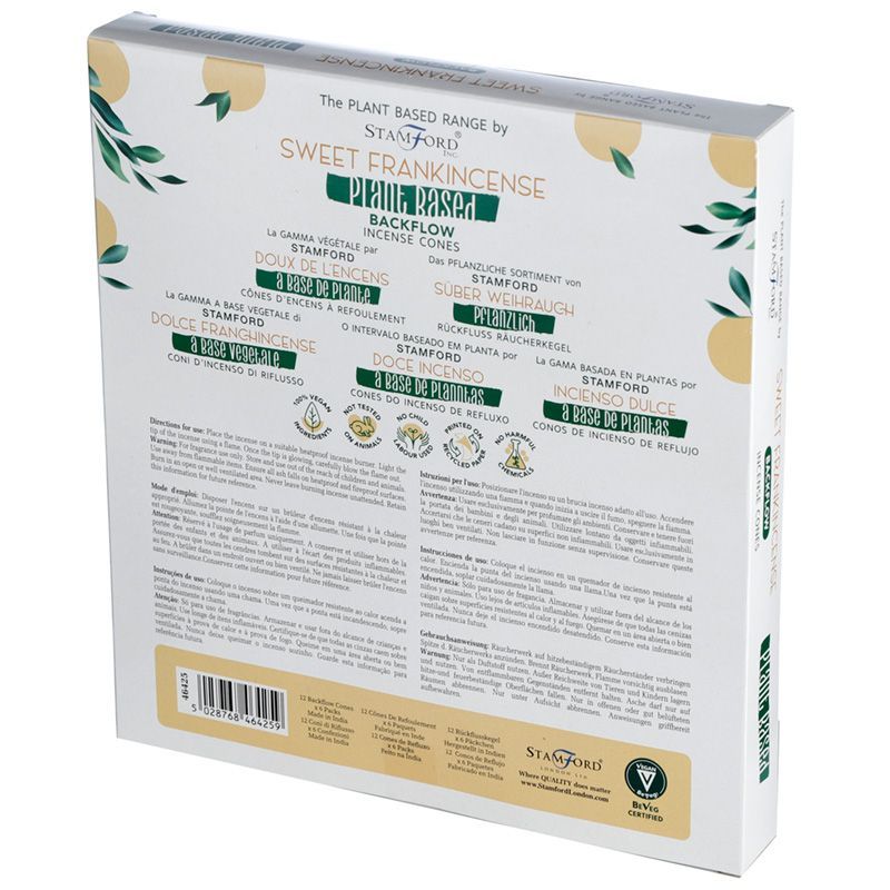 Stamford Plant Based backflow røgelseskegler – Sweet Frankincense