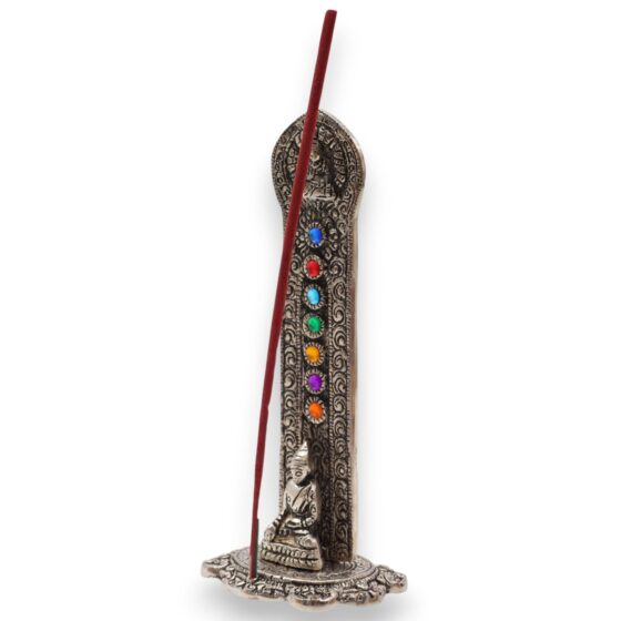 7 Chakra Tower Buddha røgelsesholder (16×6×7 cm) - Billede 3