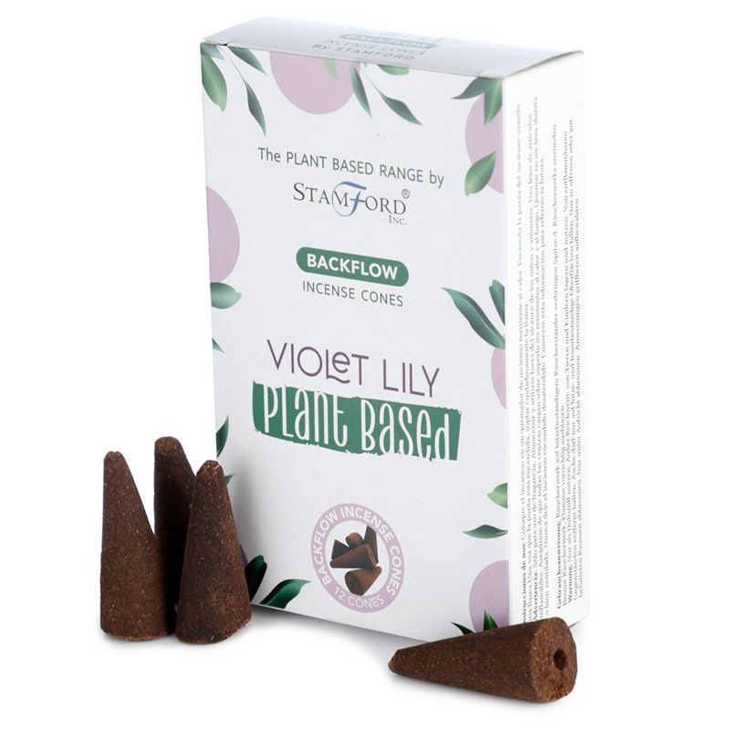 Stamford Plant Based backflow røgelseskegler – Violet Lilly