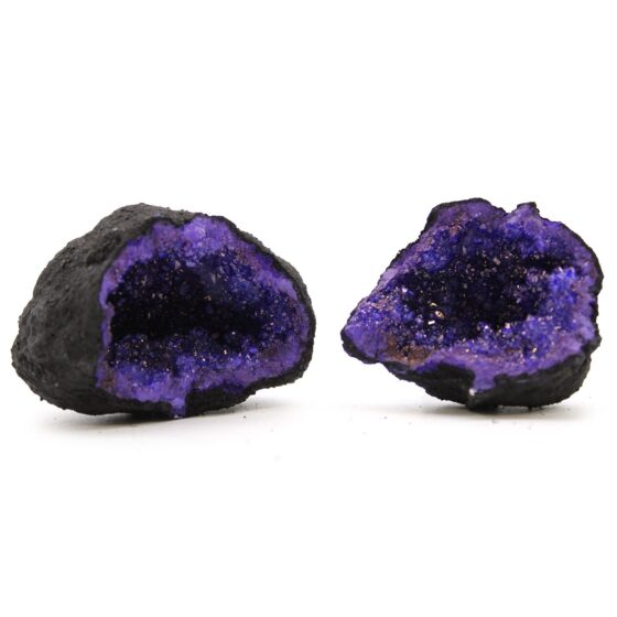 Farvede calcitgeoder – Black Rock blå - Billede 1