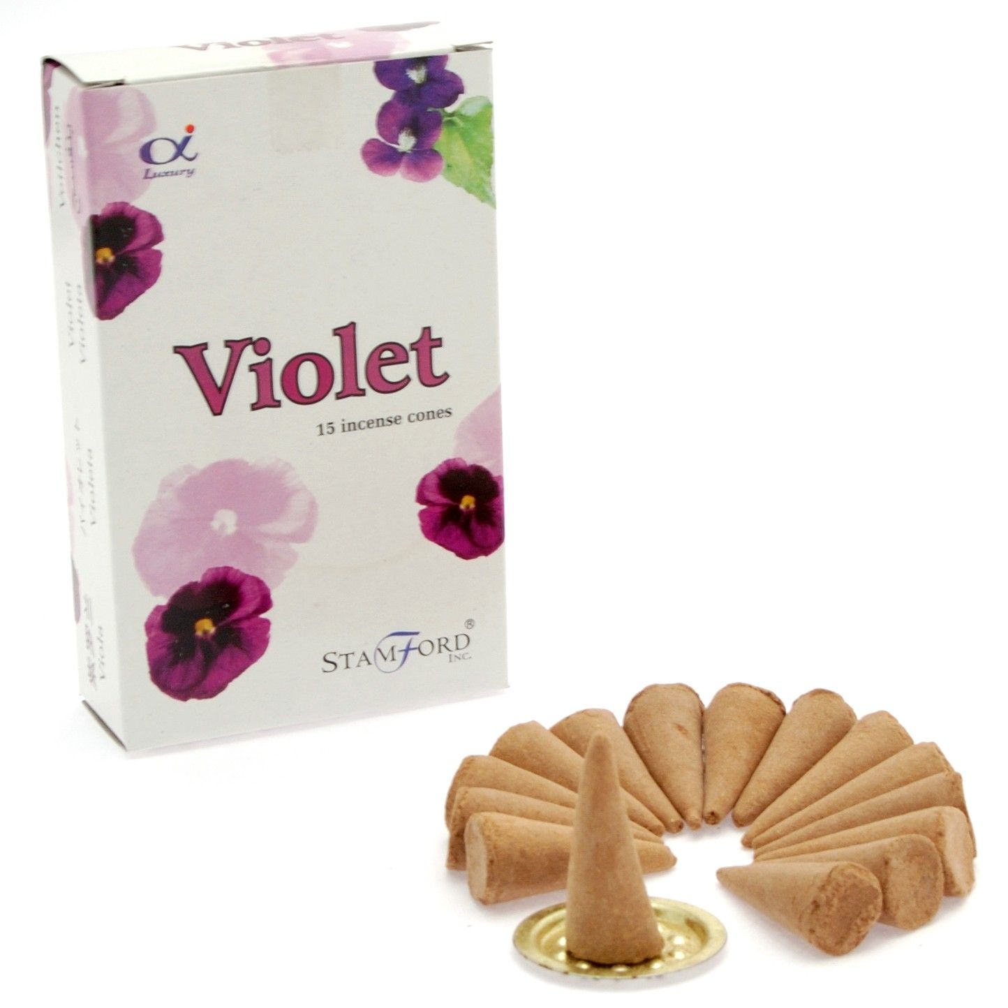Stamford Premium røgelseskegler – Violet