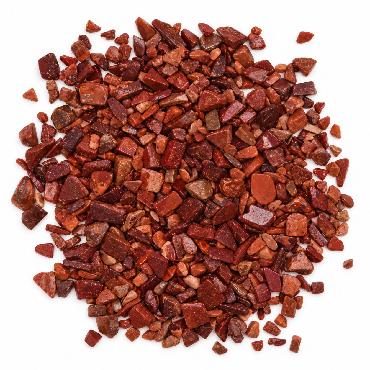 Rød jaspis fliser – 1 kg
