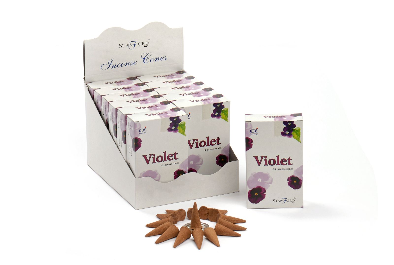 Stamford Premium røgelseskegler – Violet