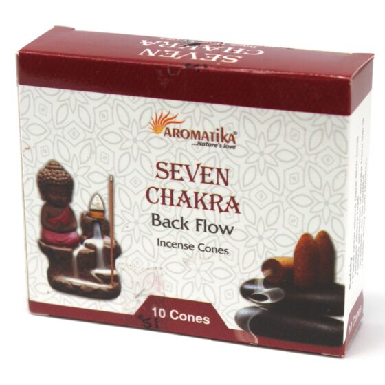 Aromatika backflow røgelseskegler – 7 Charkras
