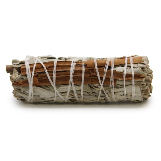 Ancient Wisdom smudge stick – White Sage & Cinnamon (10 cm) - Billede 1