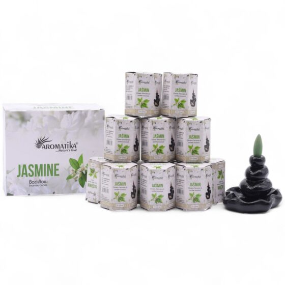 Backflow røgelseskegler – Jasmine (10 stk) - Billede 1
