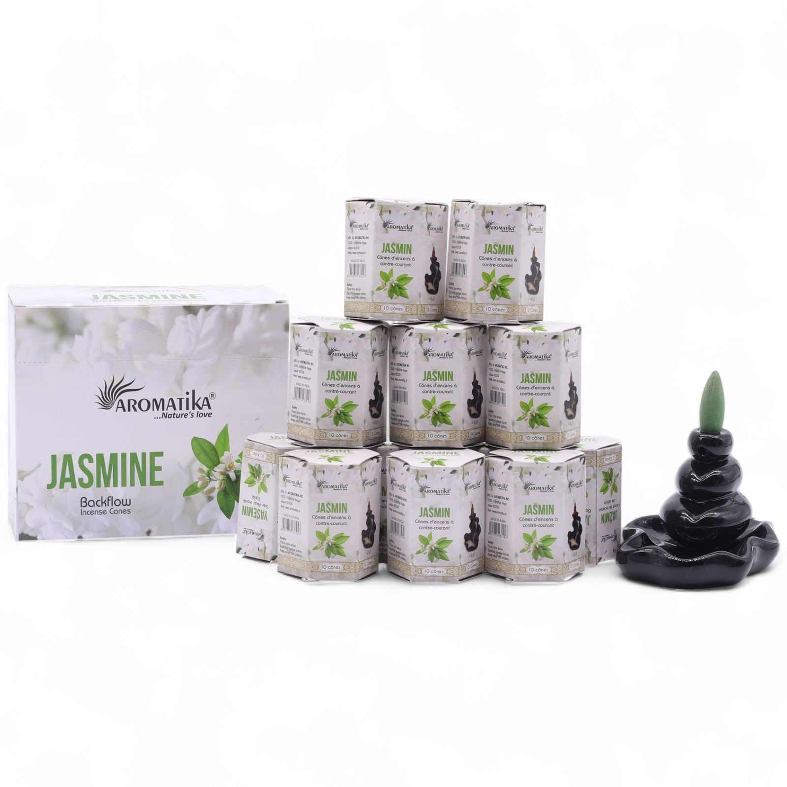 Backflow røgelseskegler – Jasmine (10 stk)