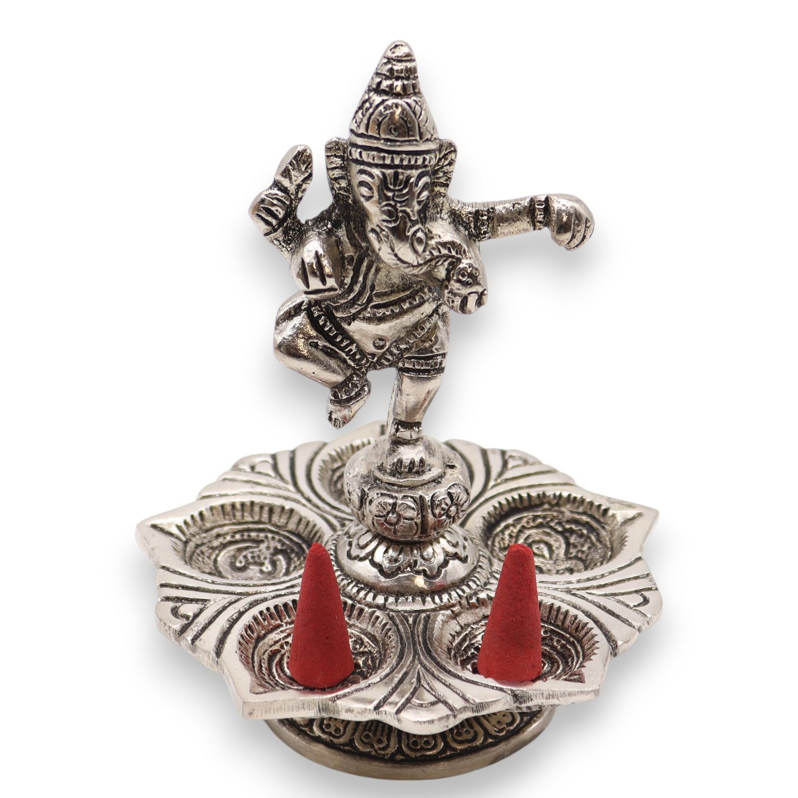 Dancing Ganesha røgelsesholder (14×10 cm)