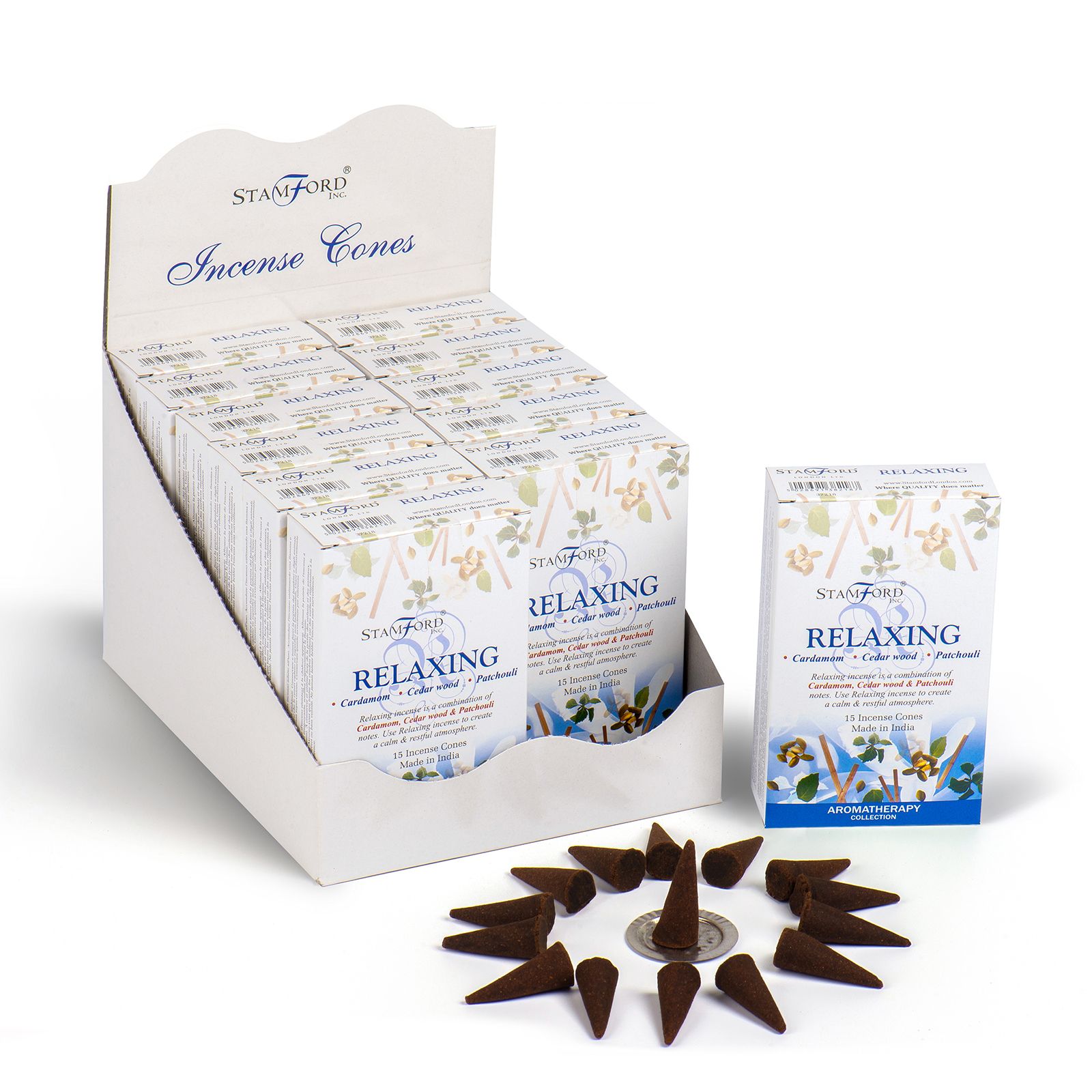 Stamford Premium røgelseskegler – Relaxing