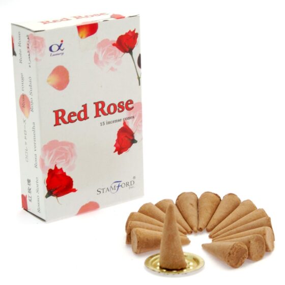 Stamford Premium røgelseskegler – Red Rose - Billede 1