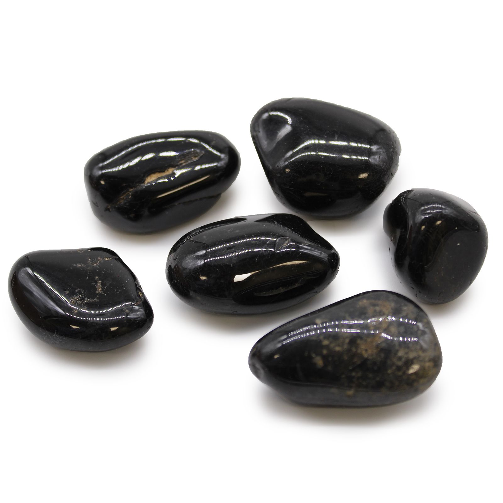 Store afrikanske tromlesten – Sort onyx