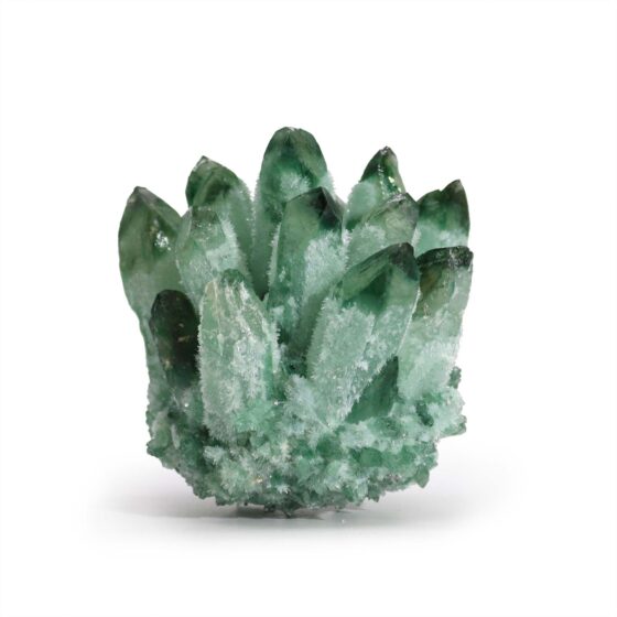 Crafted kvarts-cluster – Green Ghost (ca. 250–300 g) - Billede 1