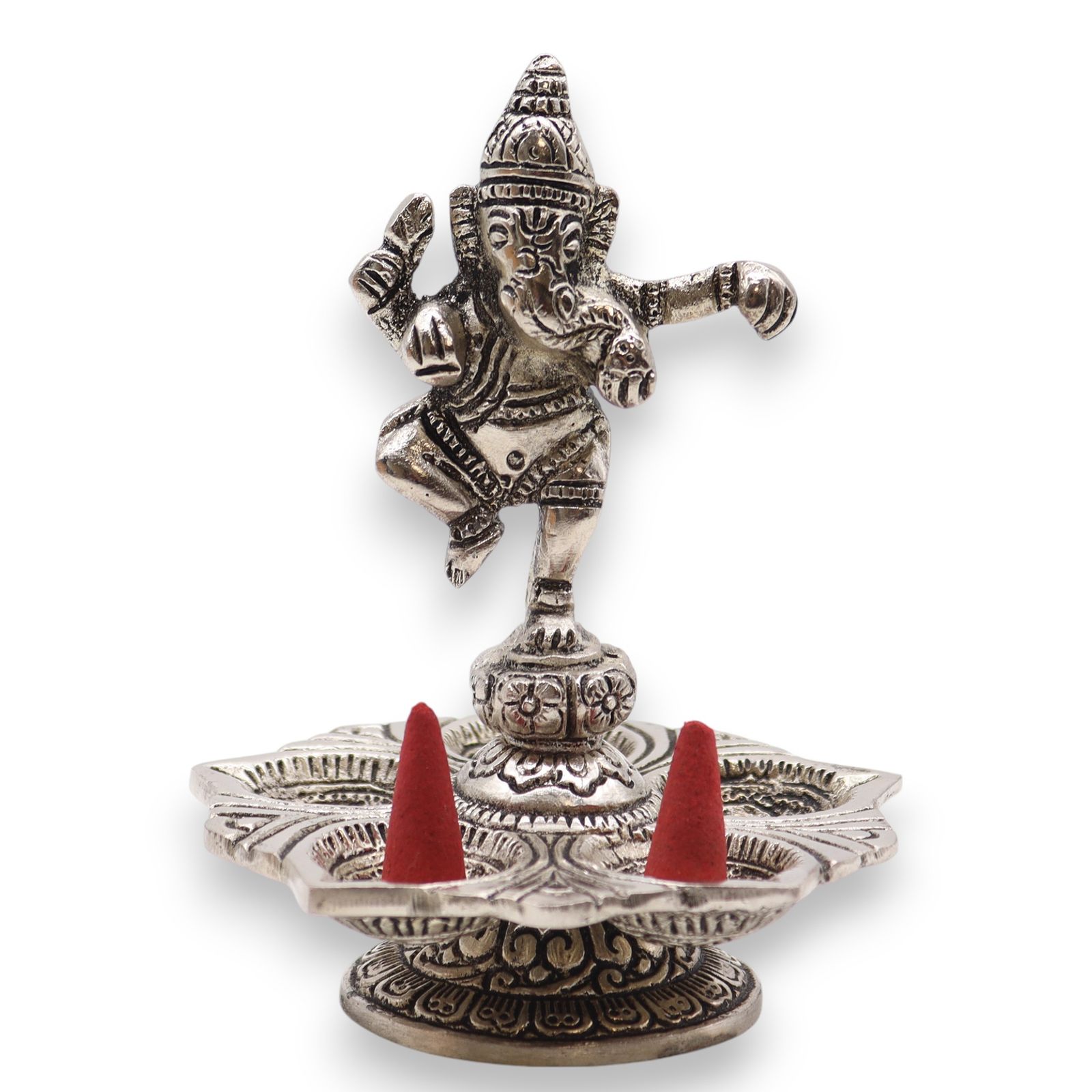 Dancing Ganesha røgelsesholder (14×10 cm)