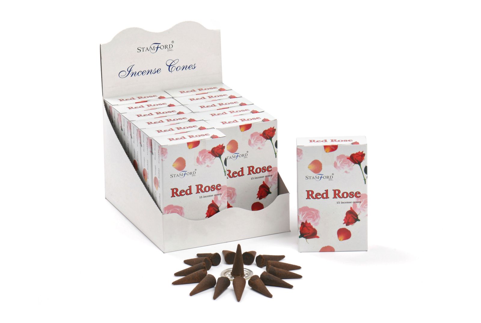 Stamford Premium røgelseskegler – Red Rose