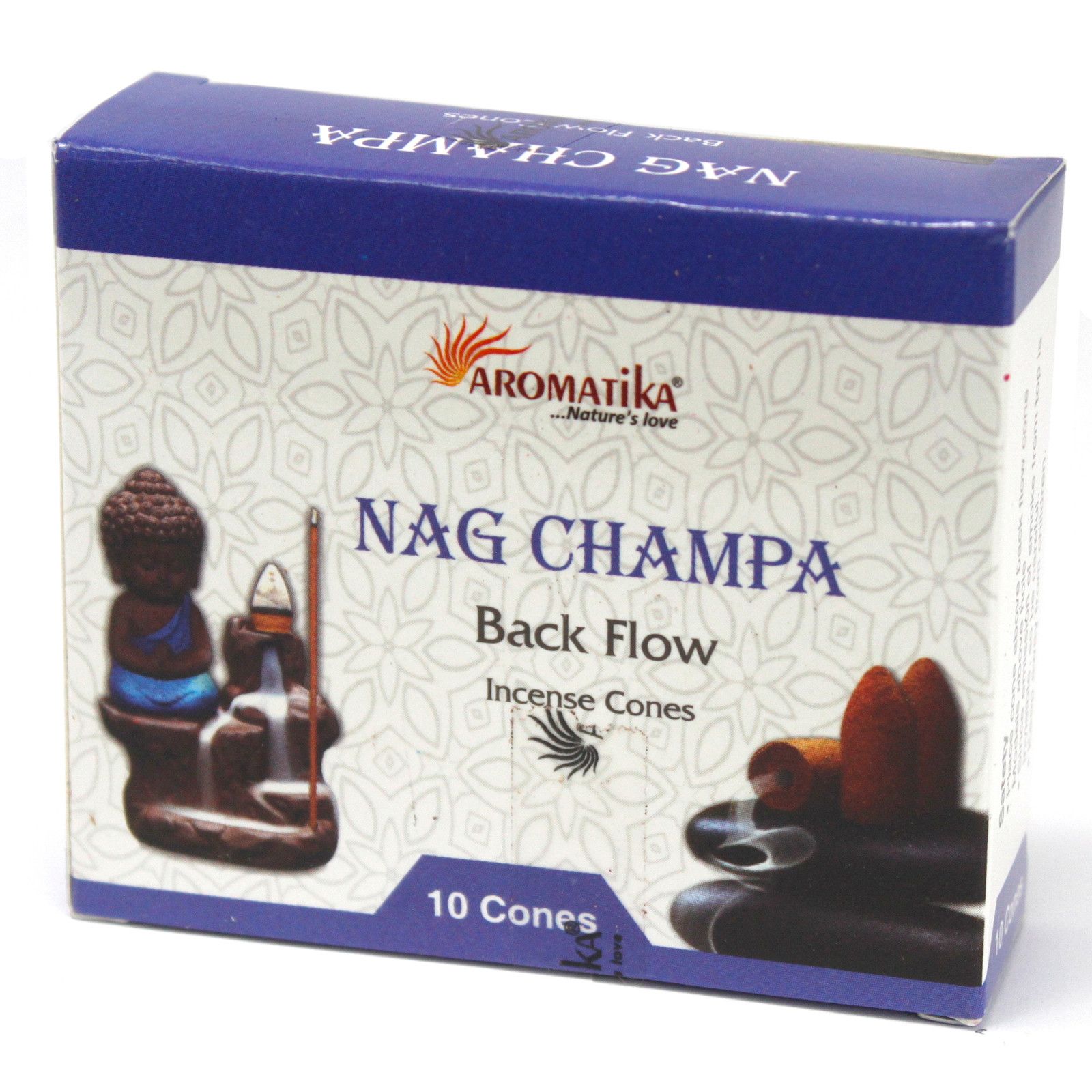 Aromatika backflow røgelseskegler – Nag Champa