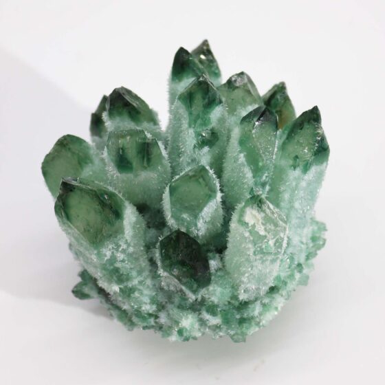 Crafted kvarts-cluster – Green Ghost (ca. 250–300 g) - Billede 4