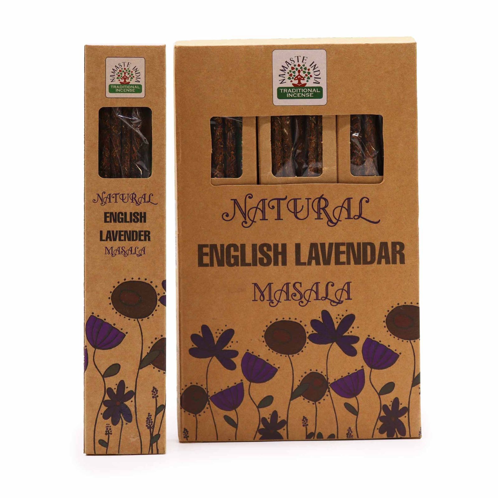 Natural Botanical Masala røgelsespinde – Engelsk Lavendel