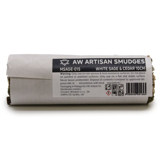 Ancient Wisdom smudge stick – White Sage & Cedar (10 cm) - Billede 2