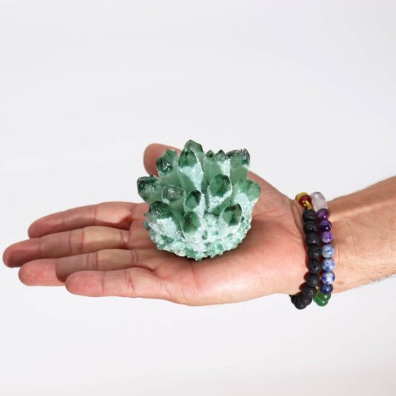 Crafted kvarts-cluster – Green Ghost (ca. 250–300 g) - Billede 2