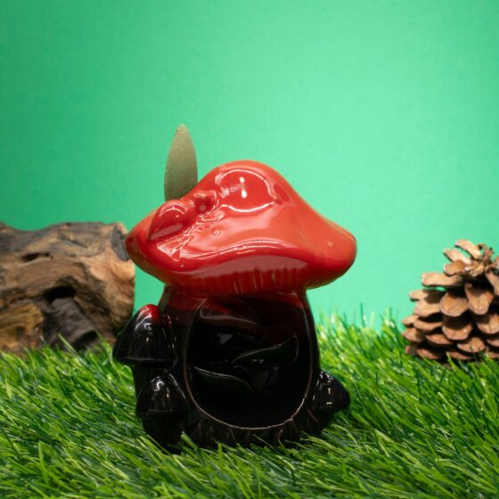 Backflow røgelsesbrænder – Large Red Mushroom - Billede 2