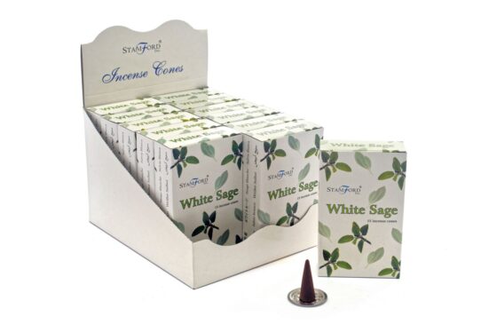 Stamford Premium røgelseskegler – White Sage - Billede 1