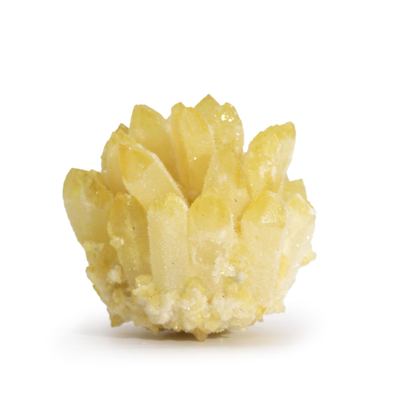 Crafted kvarts-cluster – Yellow Ghost (ca. 250–300 g)