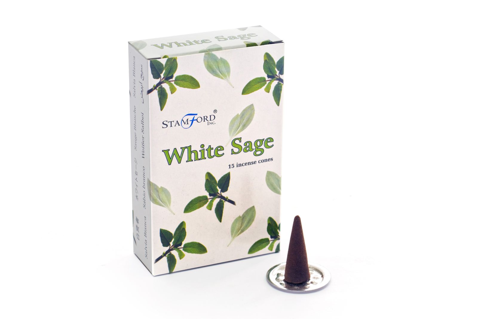 Stamford Premium røgelseskegler – White Sage
