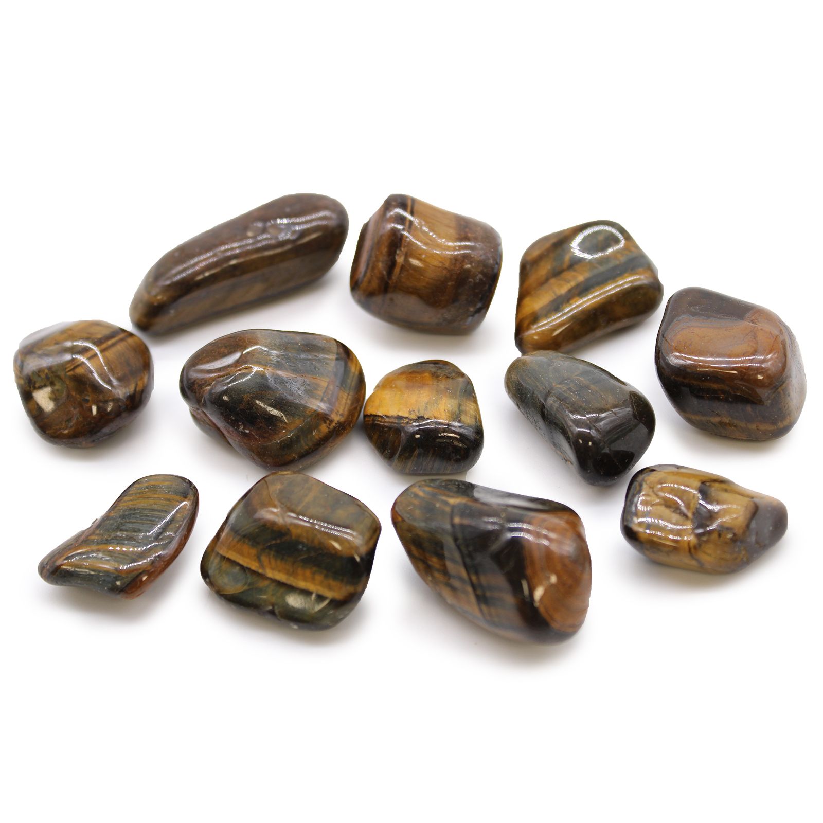 Mellemstore afrikanske tromlesten – Tigerøje (variegated)