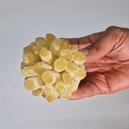 Crafted kvarts-cluster – Yellow Ghost (ca. 250–300 g) - Billede 3