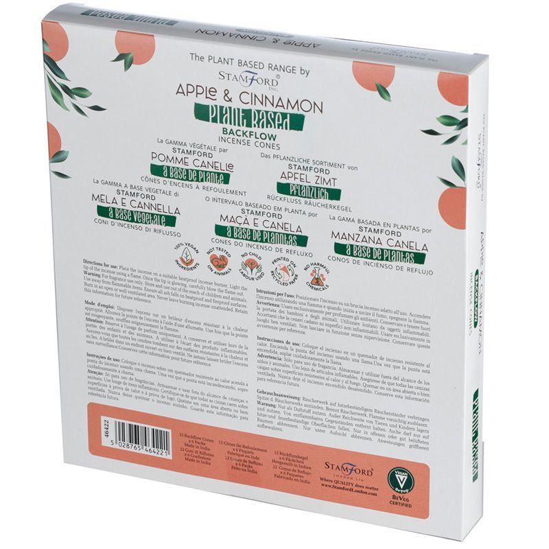 Stamford Plant Based backflow røgelseskegler – Apple & Cinnamon