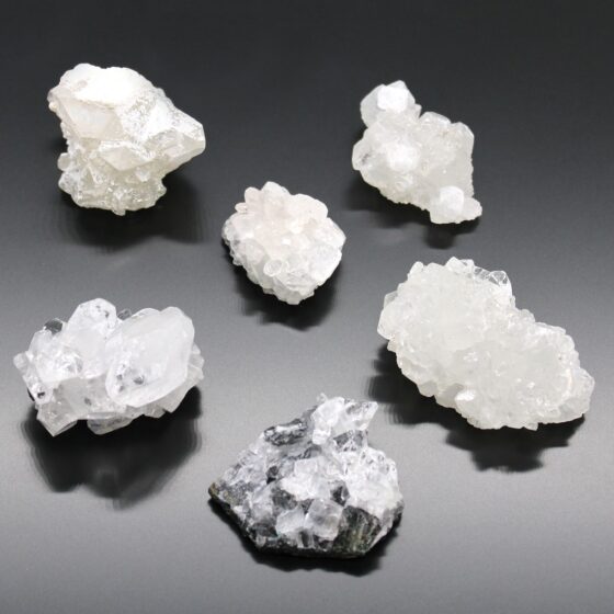Hvide apophyllit-clusters – 20–30 mm - Billede 10