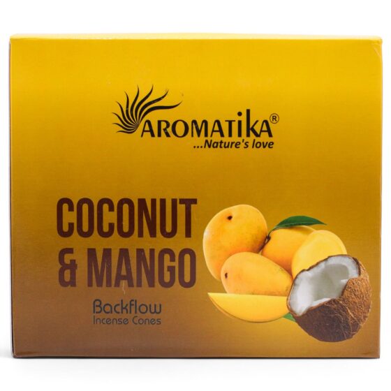Backflow røgelseskegler – Coconut & Mango (10 stk) - Billede 4