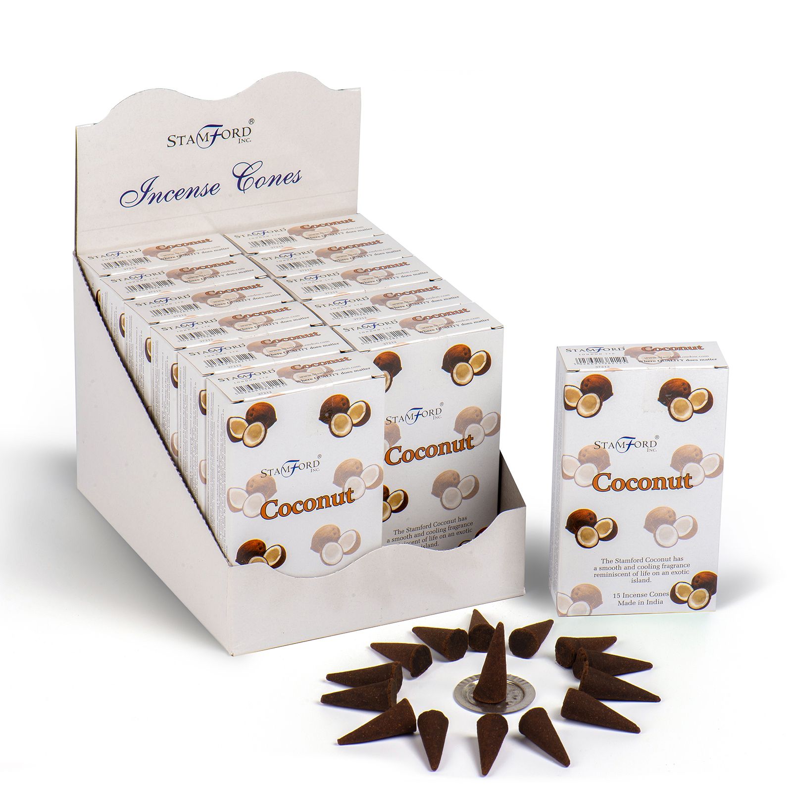 Stamford Premium røgelseskegler – Coconut
