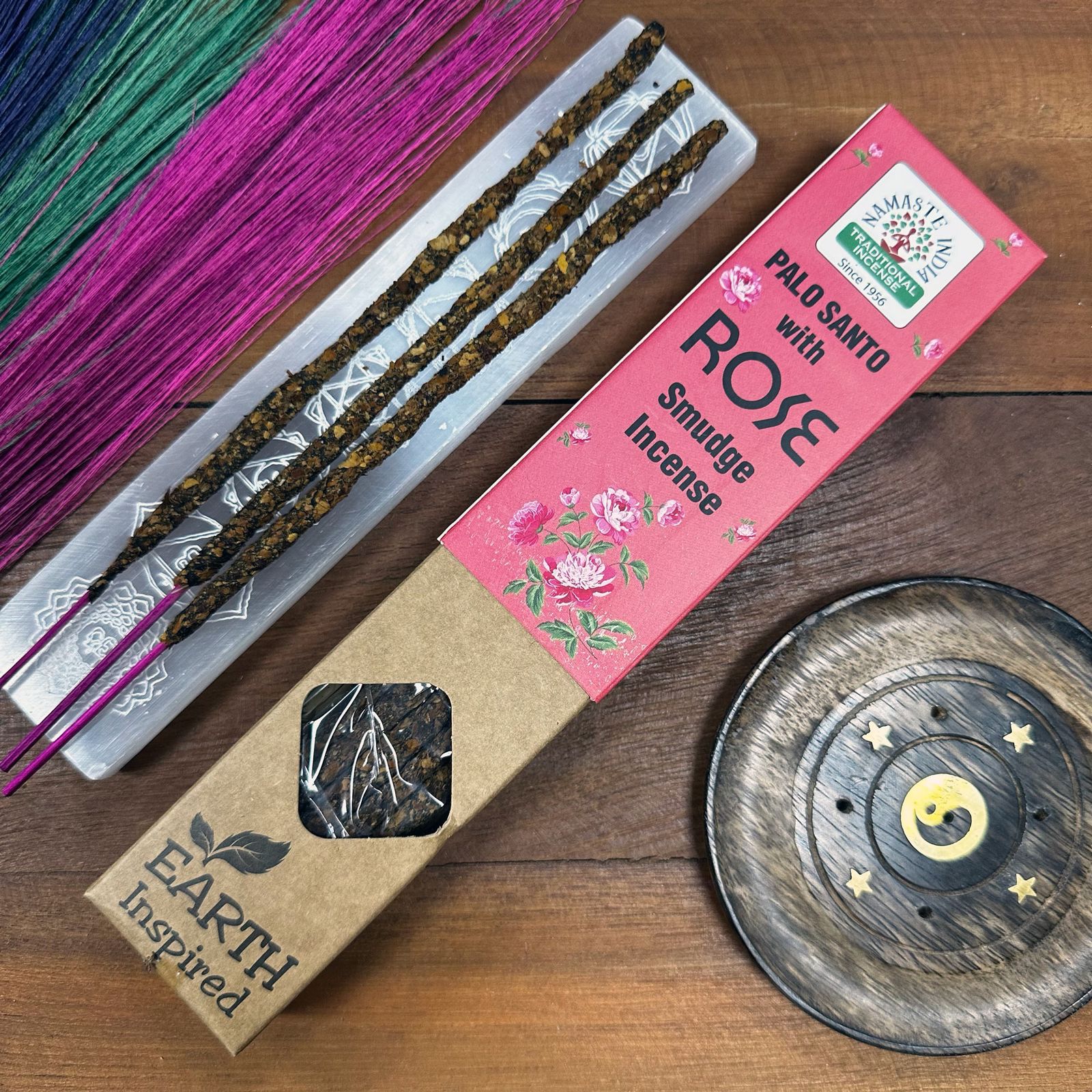 Earth Inspired Smudge røgelsespinde – Rose