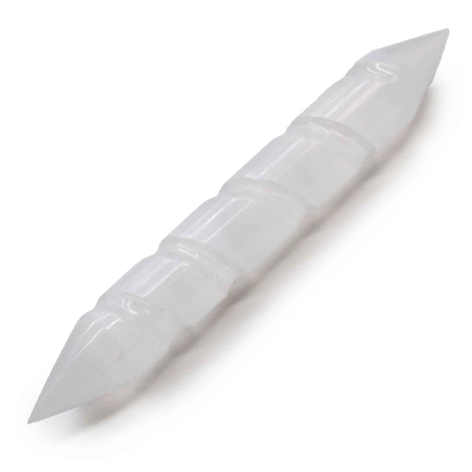 Selenit spiralstav – 16 cm (spids i begge ender)