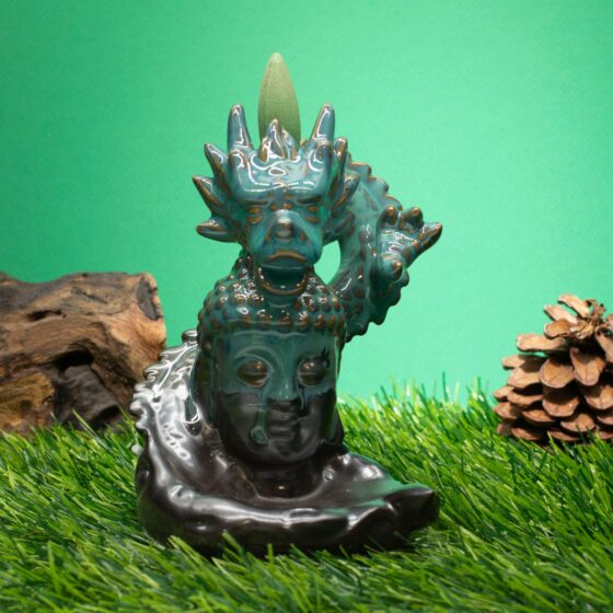 Backflow røgelsesbrænder – Dragon Over Buddha - Billede 2