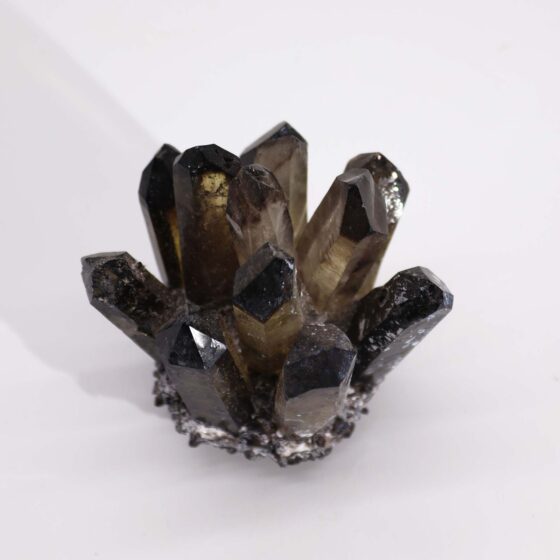 Crafted kvarts-cluster – Smoky Ghost (ca. 250–300 g) - Billede 4