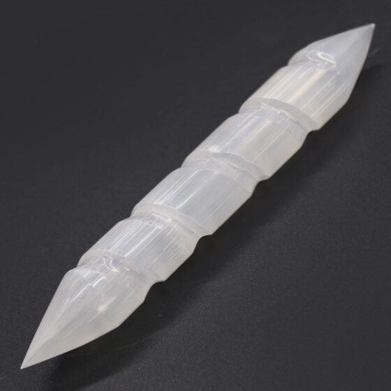 Selenit spiralstav – 16 cm (spids i begge ender) - Billede 3