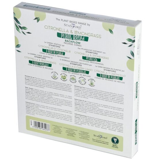 Stamford Plant Based backflow røgelseskegler – Citronella & Lemongrass - Billede 2