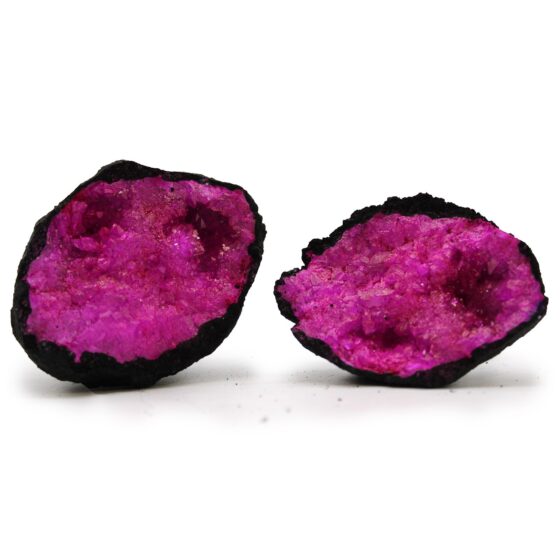 Farvede calcitgeoder – Black Rock mørkerød - Billede 1