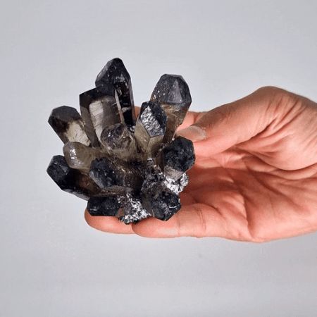 Crafted kvarts-cluster – Smoky Ghost (ca. 250–300 g) - Billede 3
